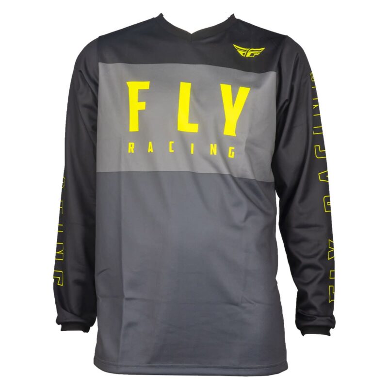 Джерси FLY RACING F-16 (2022) (серый/черный/Hi-Vis желтый, S)