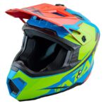 Шлем кроссовый ATAKI JK801 Splash (красн/син/кисл зел глянц, XL)