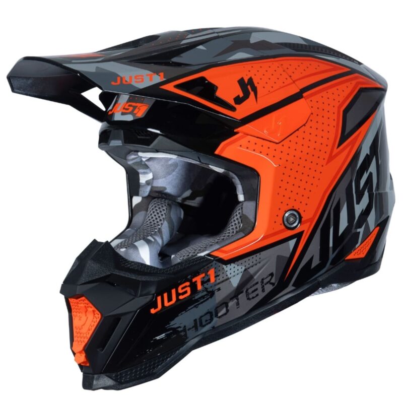 Шлем кроссовый JUST1 J40 SHOOTER (Hi-Vis оранжевый, S, 1560035-880-7216)