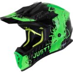 Шлем кроссовый JUST1 J38 Mask (Hi-Vis зеленый/серый/черный, M, 020035-941-6305)