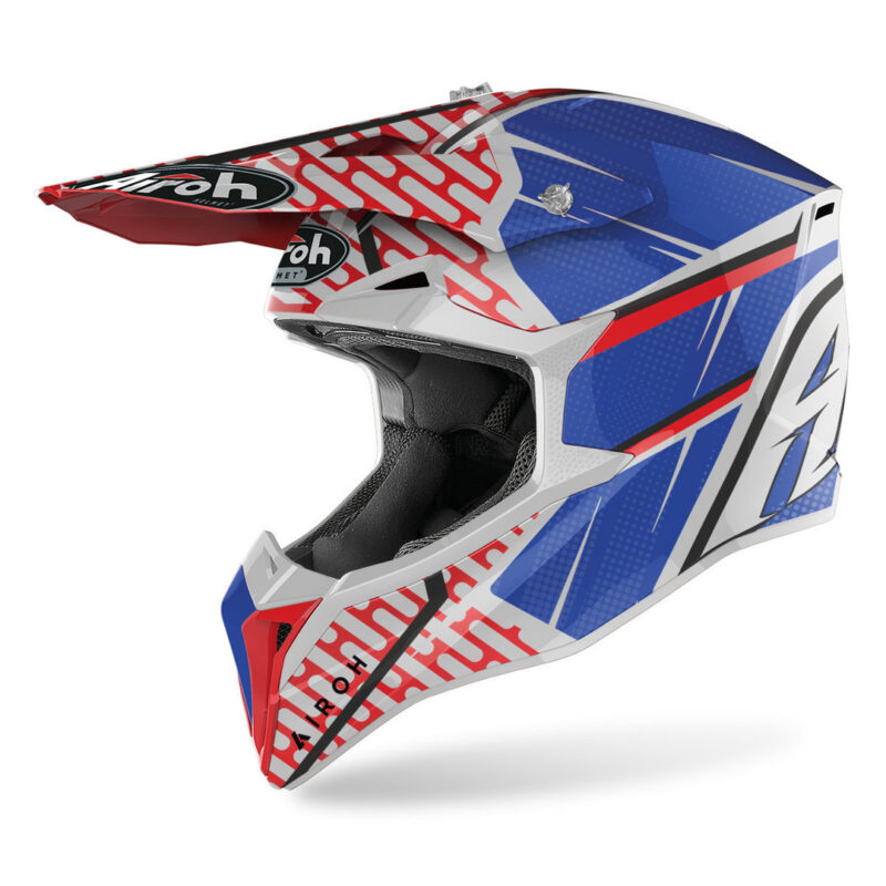 Внедорожный шлем Airoh Wraap Idol Red Blue Gloss S