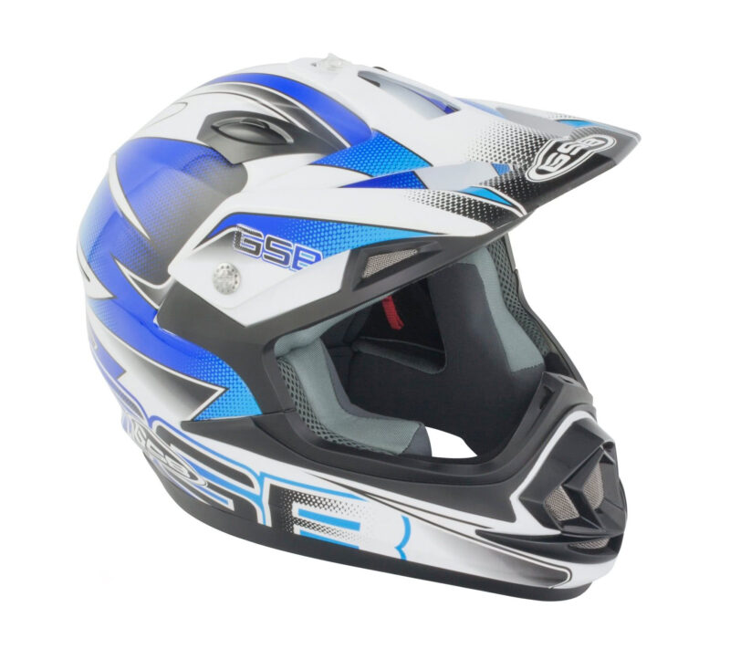 Шлем  XP-14 B WHITE GLOSSY/GRAPHIC BLUE L