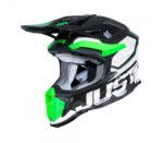 Шлем кроссовый JUST1 J18 HEXA (Hi-Vis зеленый/белый, XL, 1560035-880-6666)