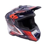 Шлем KIOSHI Holeshot 801 кроссовый (Серый/ красный, М, 304171-22)