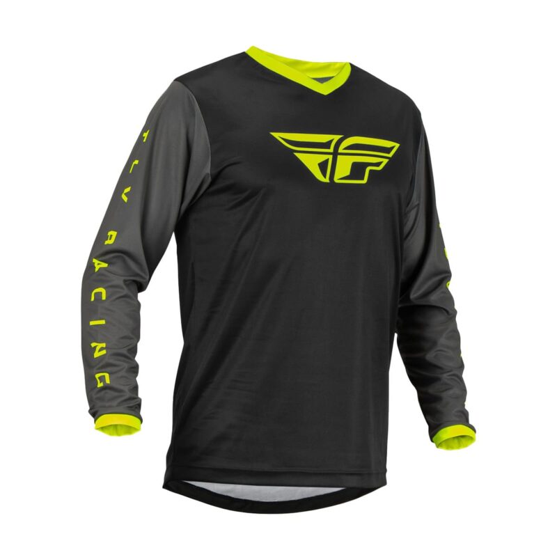 Джерси FLY RACING F-16 (черный/серый/Hi-Vis желтый, 2XL, 376-9202X)
