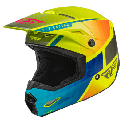 Шлем кроссовый FLY RACING KINETIC Drift (желтый/серый, XS, 140126-880-9419)