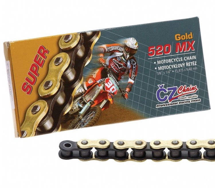 Цепь привода CZ Chains 420 MX Gold - 116