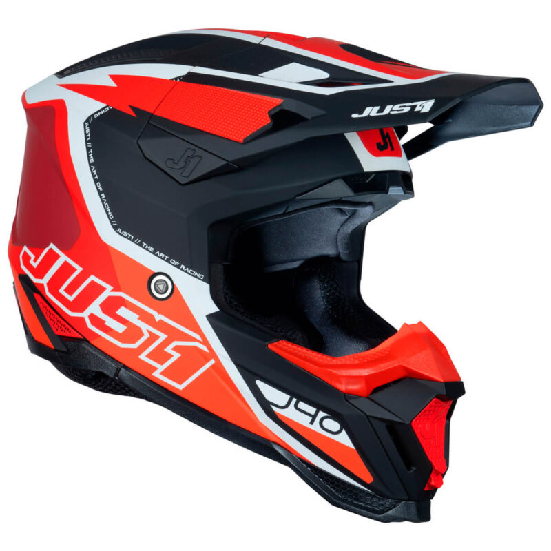Шлем кроссовый JUST1 J40 FLASH (красный/белый матовый, L, 1560035-880-5132)