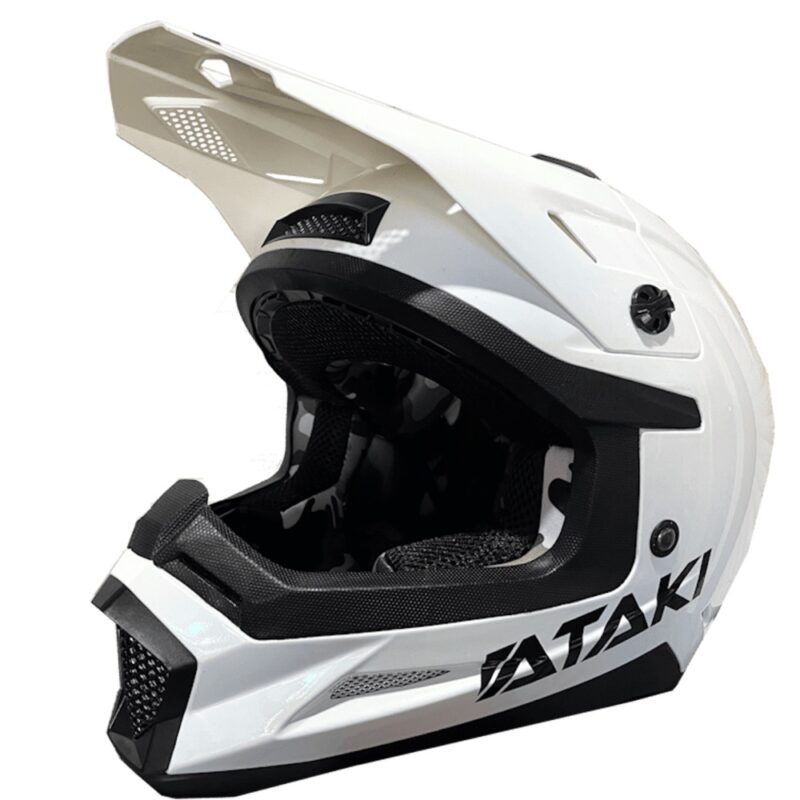 Шлем кроссовый ATAKI SC-18 SOLID, бел глянц, S
