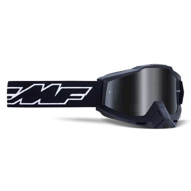 Маска кросс FMF Powerbomb Rocket Black - Mirror Silver Lens