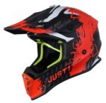 Шлем кроссовый JUST1 J38 Mask (Hi-Vis оранжевый/серый/черный матовый, L, 020035-941-3622)