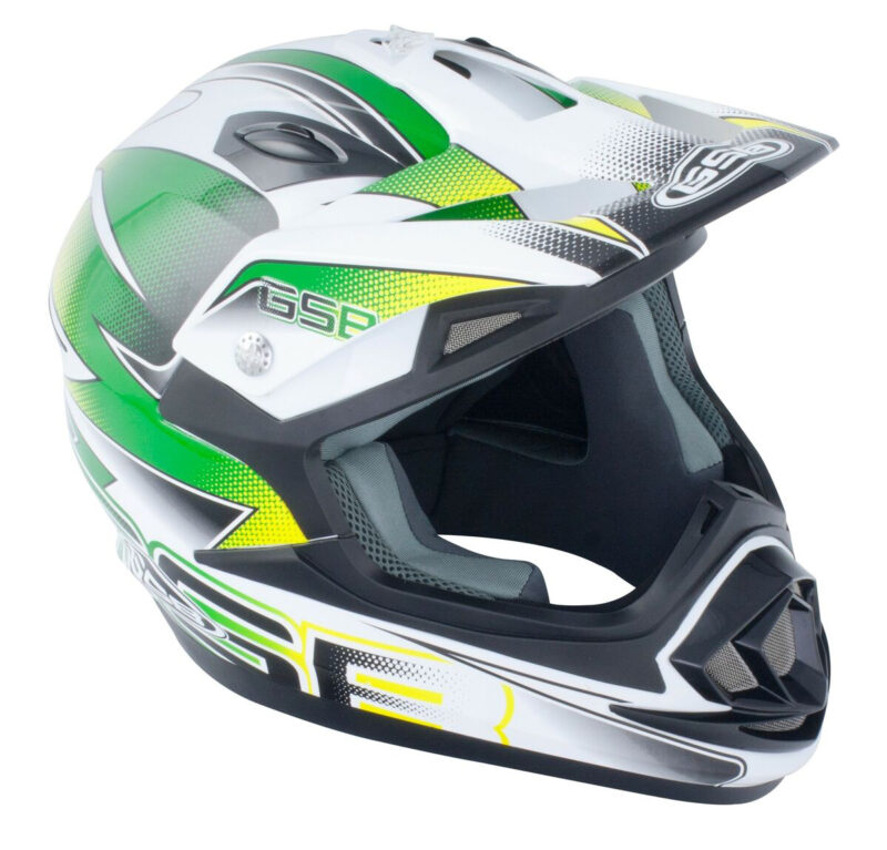 Шлем  XP-14 B WHITE GLOSSY/GRAPHIC GREEN S