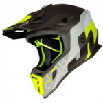 Шлем кроссовый JUST1 J38 Korner (Hi-Vis желтый/титановый матовый, M, 1560035-880-4694)