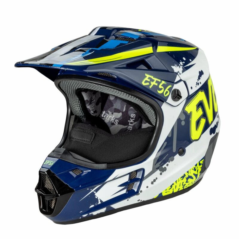 EF56 Шлем Base MX Синий/Белый/Hi-Viz глянец ABC (XXL)