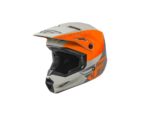 Шлем кроссовый FLY RACING KINETIC Straight Edge (оранжевый/серый матовый, S, 140126-880-2221)