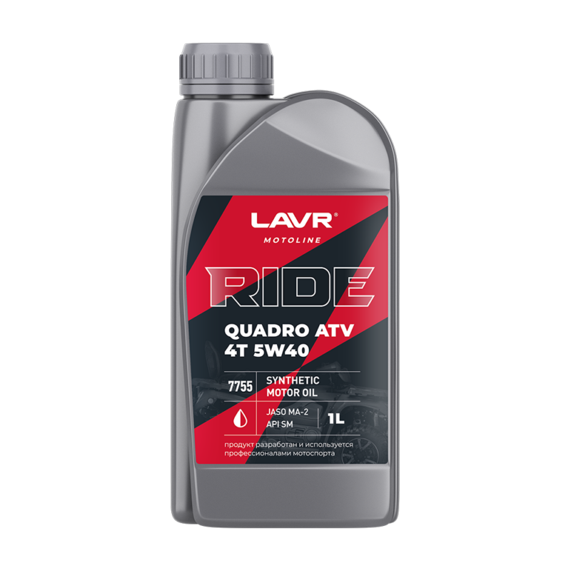 Масло моторное LAVR MOTO RIDE QUADRO 4Т 5W40 SM (1 л)
