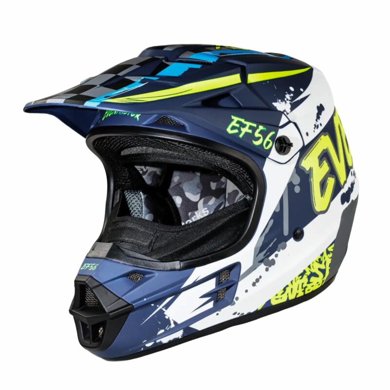 EF56 Шлем Base MX Синий/Белый/Hi-Viz матовый ABC (XL)